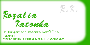 rozalia katonka business card